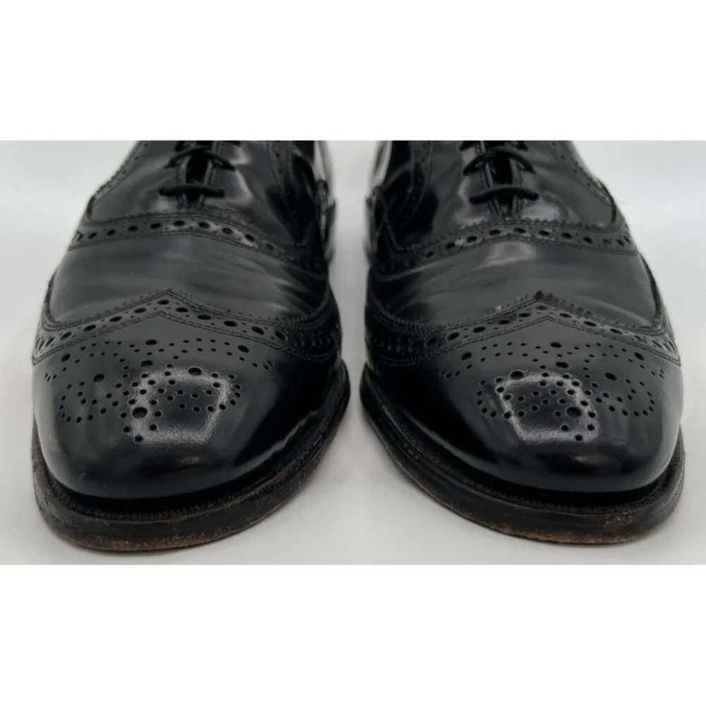 Allen Edmonds McAllister Oxford Wingtip Brogue Black Leather Shoes Size 15AA